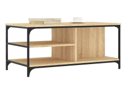 Mesa De Centro* Mesa de centro | Mesa de apoio 100x50x45 cm derivados madeira carvalho sonoma Castanho