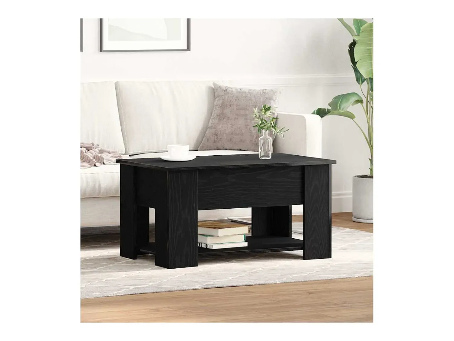Sale Mesa de centro | Mesa de apoio Carvalho 79x49x41 cm Preto