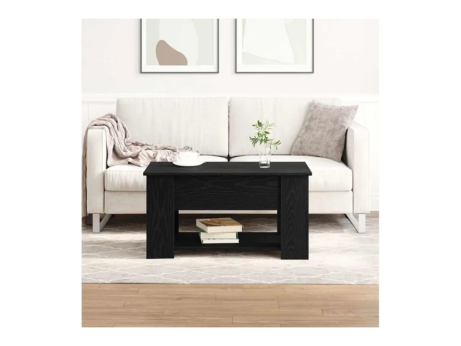 Sale Mesa de centro | Mesa de apoio Carvalho 79x49x41 cm Preto
