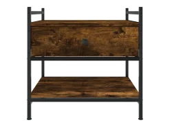 Mesa De Centro| Mesa de centro | Mesa de apoio 50x50x50 cm derivados de madeira carvalho fumado Castanho