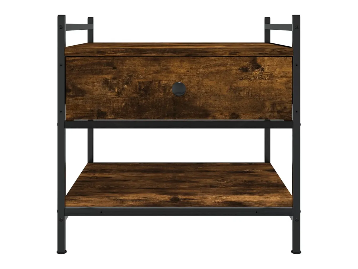 Mesa De Centro| Mesa de centro | Mesa de apoio 50x50x50 cm derivados de madeira carvalho fumado Castanho