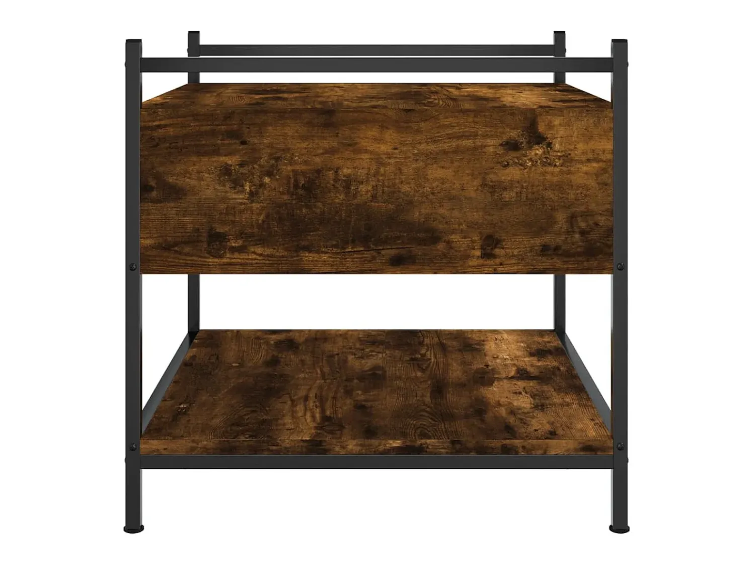 Mesa De Centro| Mesa de centro | Mesa de apoio 50x50x50 cm derivados de madeira carvalho fumado Castanho
