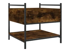 Mesa De Centro| Mesa de centro | Mesa de apoio 50x50x50 cm derivados de madeira carvalho fumado Castanho