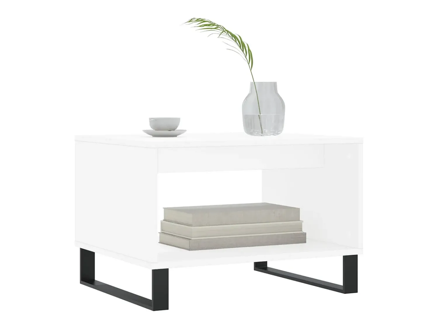 Discount Mesa de centro | Mesa de apoio 60x50x40 cm derivados de madeira Branco
