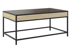 Hot Mesa de centro | Mesa de apoio luzes LED Infinity 90x50x41 cm carvalho sonoma Castanho