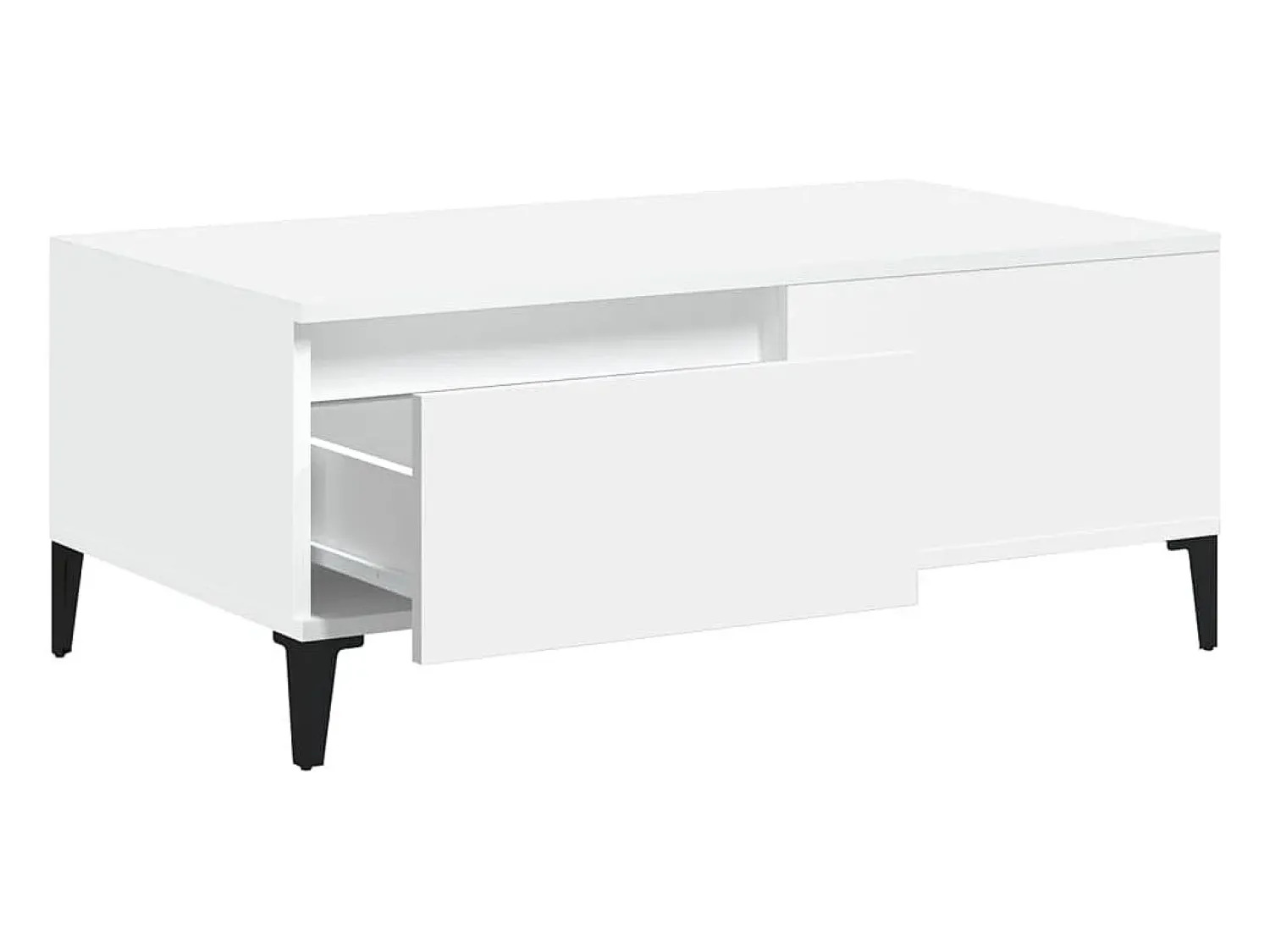 Mesa De Centro| Mesa de centro | Mesa de apoio 90x50x36.5 cm derivados de madeira Branco