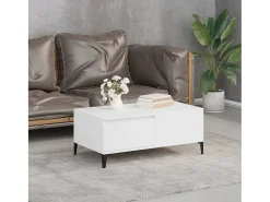 Mesa De Centro| Mesa de centro | Mesa de apoio 90x50x36.5 cm derivados de madeira Branco