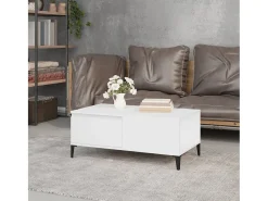 Mesa De Centro| Mesa de centro | Mesa de apoio 90x50x36.5 cm derivados de madeira Branco