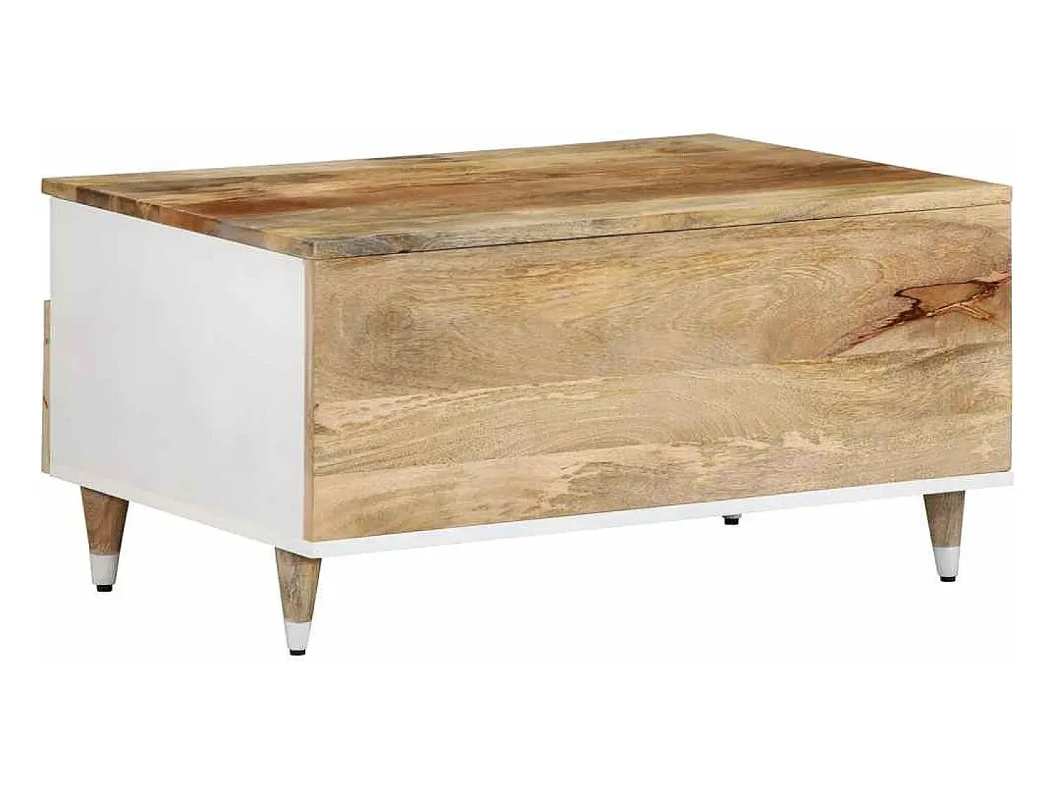 Mesa De Centro* Mesa de centro | Mesa de apoio | Mesa de café 80x54x40 cm madeira de mangueira maciça Castanho
