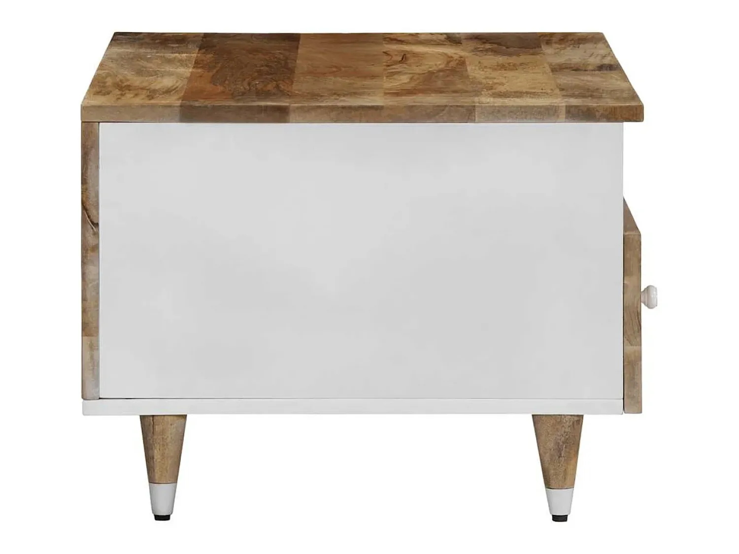 Mesa De Centro* Mesa de centro | Mesa de apoio | Mesa de café 80x54x40 cm madeira de mangueira maciça Castanho