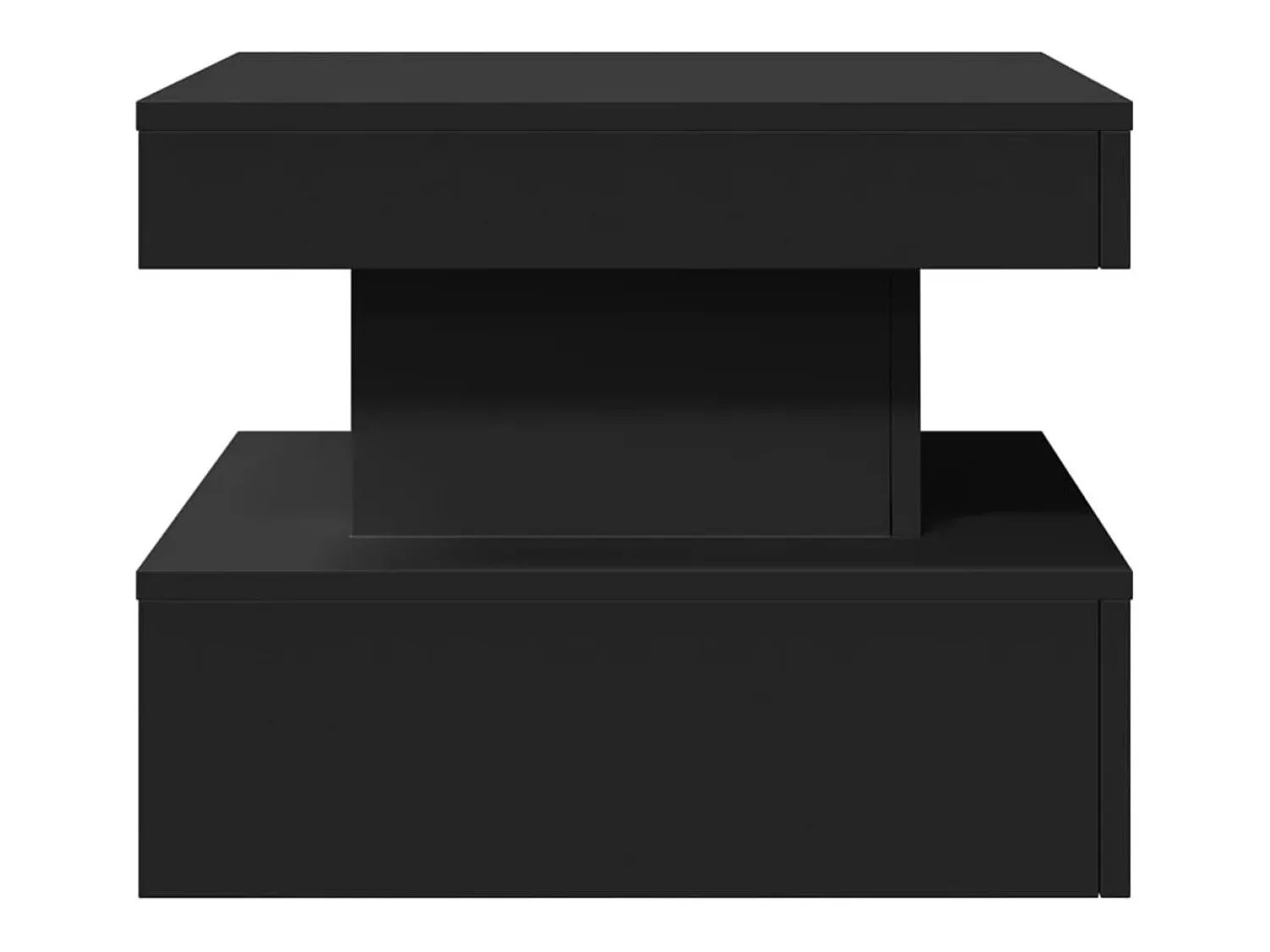 Mesa De Centro* Mesa de centro | Mesa de apoio com luzes LED 50x50x40 cm Preto
