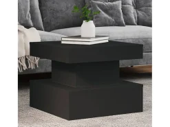Mesa De Centro* Mesa de centro | Mesa de apoio com luzes LED 50x50x40 cm Preto