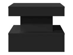 Mesa De Centro* Mesa de centro | Mesa de apoio com luzes LED 50x50x40 cm Preto