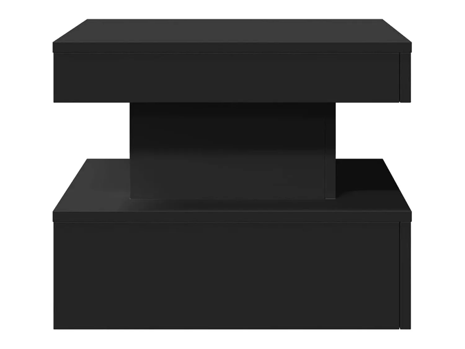Mesa De Centro* Mesa de centro | Mesa de apoio com luzes LED 50x50x40 cm Preto
