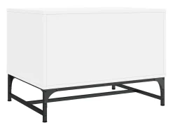 Mesa De Centro| Mesa de centro | Mesa de apoio | Mesa de café c/ portas de vidro 68.5x50x50 cm Branco