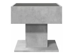 Mesa De Centro| Mesa de centro | Mesa de apoio c/ LEDs 50x50x45 cm madeira processada Cinzento