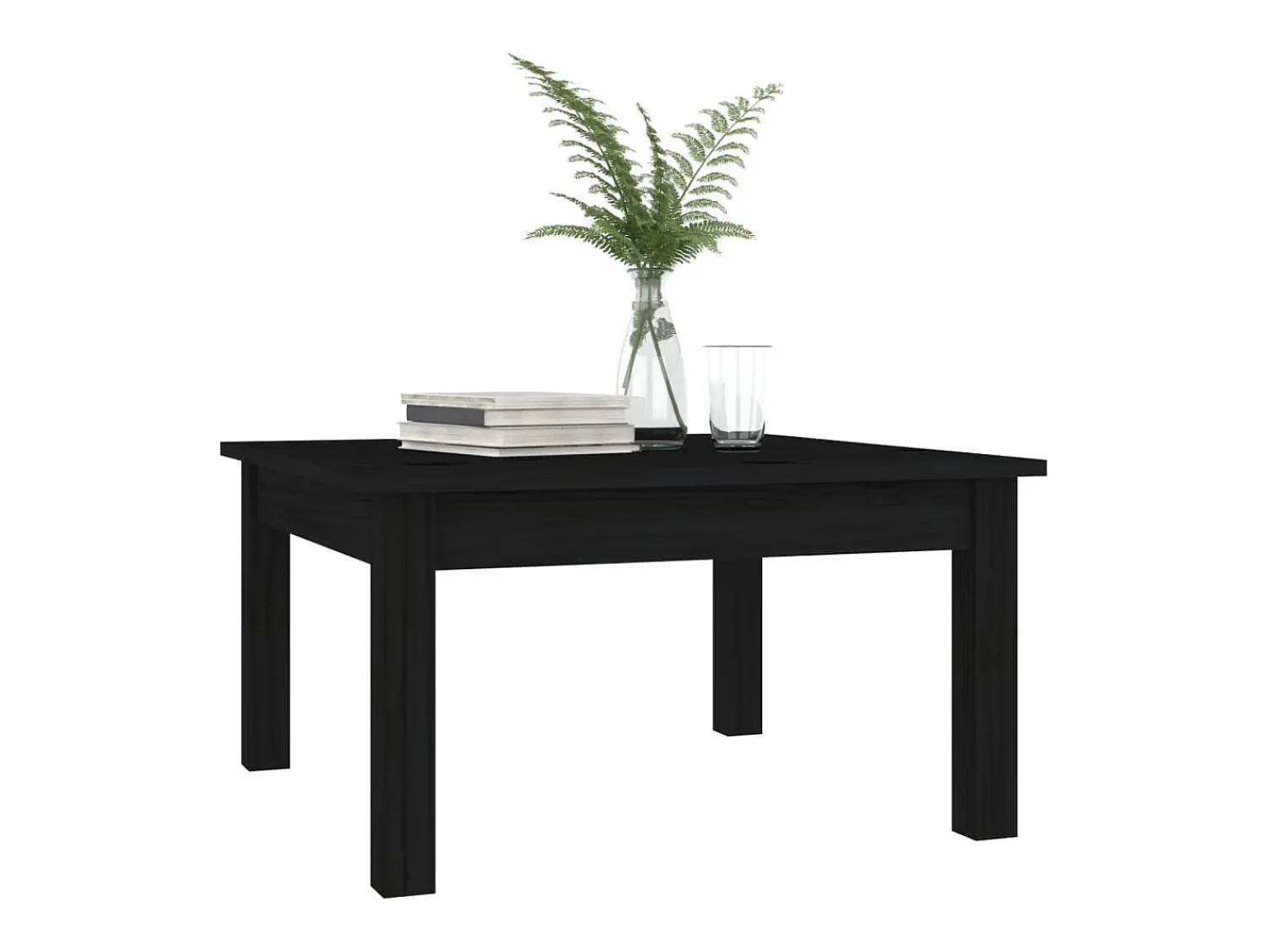 Online Mesa de centro | Mesa de apoio 55x55x30 cm pinho maciço Preto