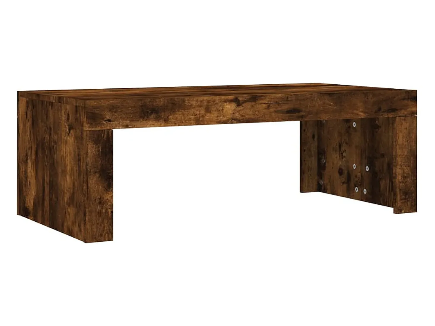 Best Mesa de centro | Mesa de apoio 102x50x36 cm madeira processada carvalho fumado Castanho