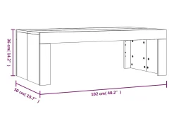 Best Mesa de centro | Mesa de apoio 102x50x36 cm madeira processada carvalho fumado Castanho
