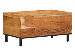 Mesa De Centro| Mesa de centro | Mesa de apoio | Mesa de café 80x50x40 cm madeira de acácia maciça Castanho