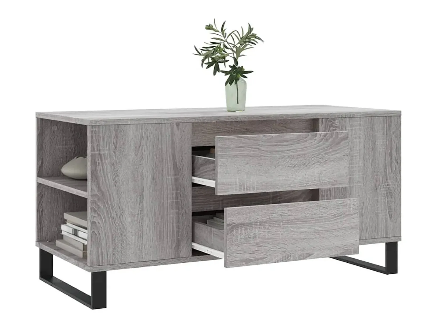 New Mesa de centro | Mesa de apoio derivados de madeira sonoma cinza Cinzento
