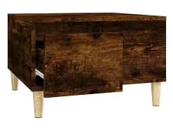 Hot Mesa de centro | Mesa de apoio 55x55x36.5 cm derivados madeira carvalho fumado Castanho