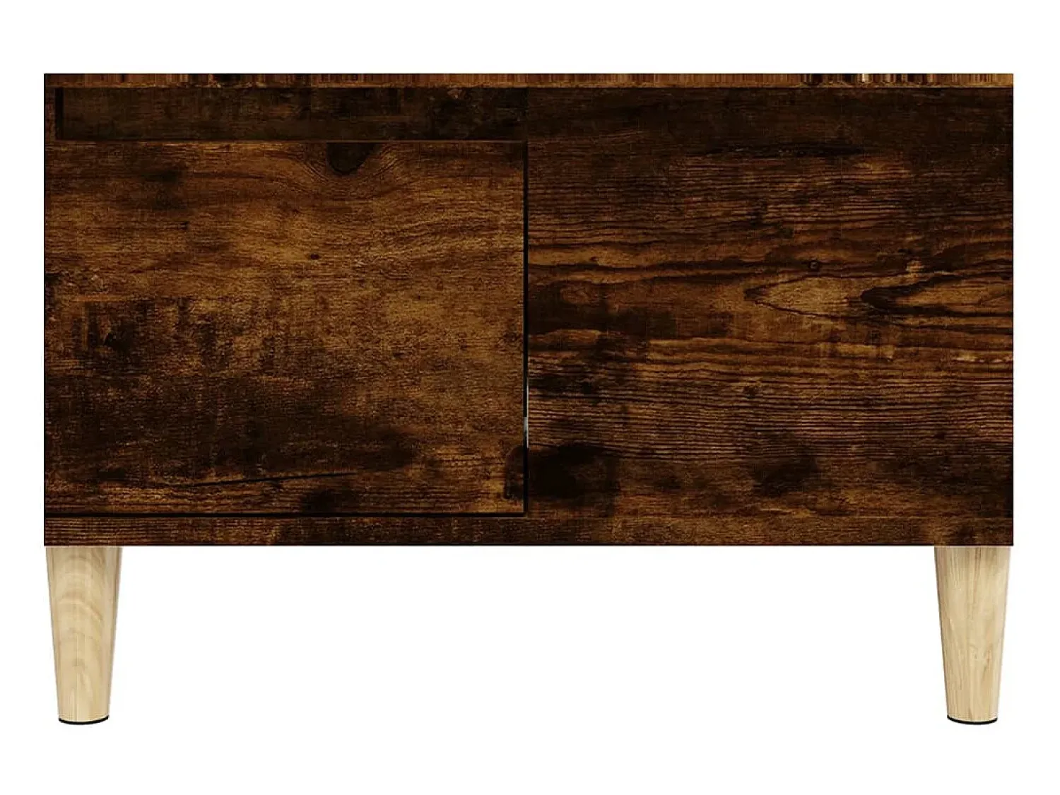 Hot Mesa de centro | Mesa de apoio 55x55x36.5 cm derivados madeira carvalho fumado Castanho