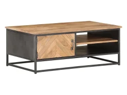 Outlet Mesa de centro | Mesa de apoio | Mesa de café 90x50x35 cm madeira de acácia maciça Castanho