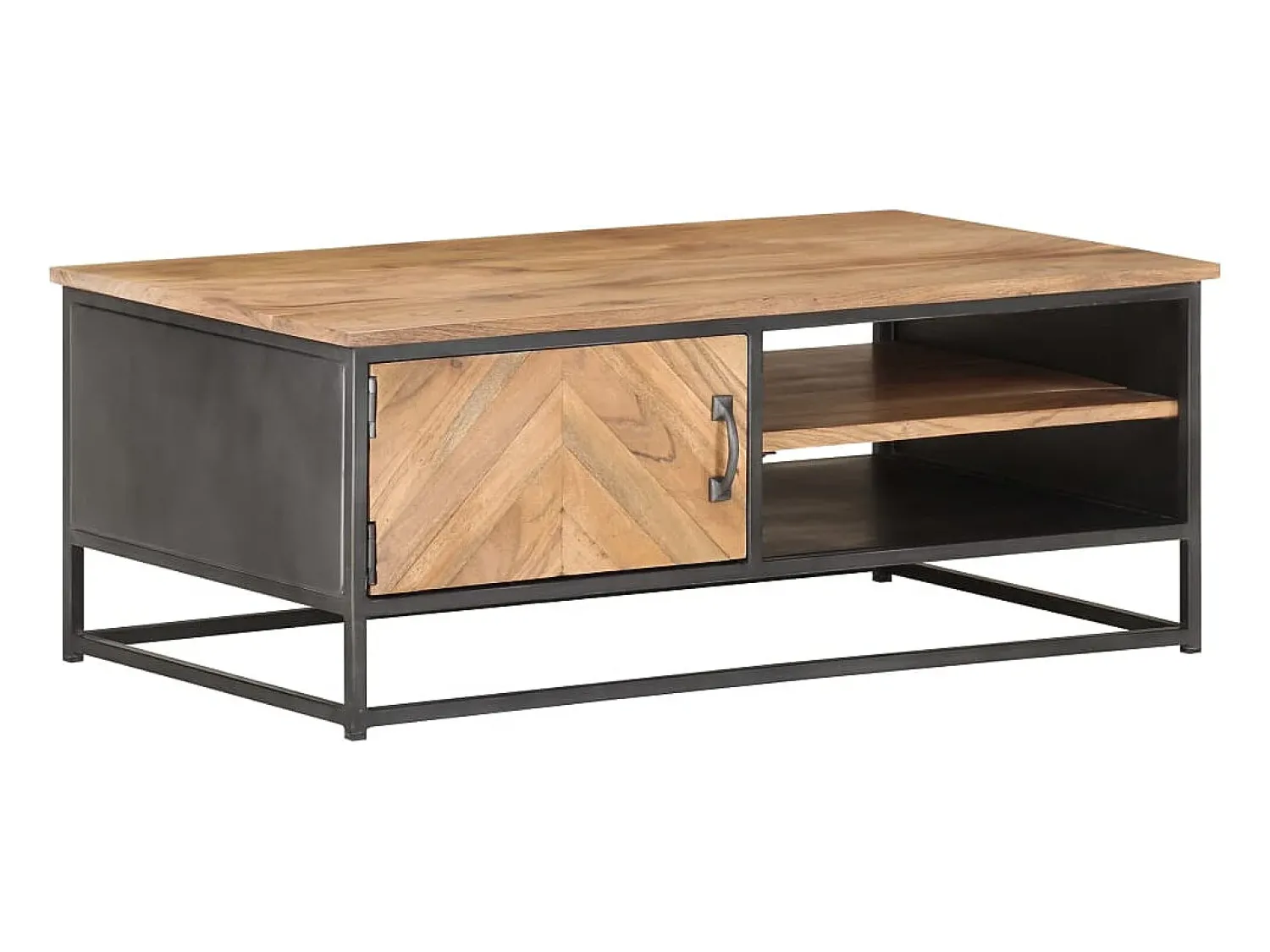 Outlet Mesa de centro | Mesa de apoio | Mesa de café 90x50x35 cm madeira de acácia maciça Castanho