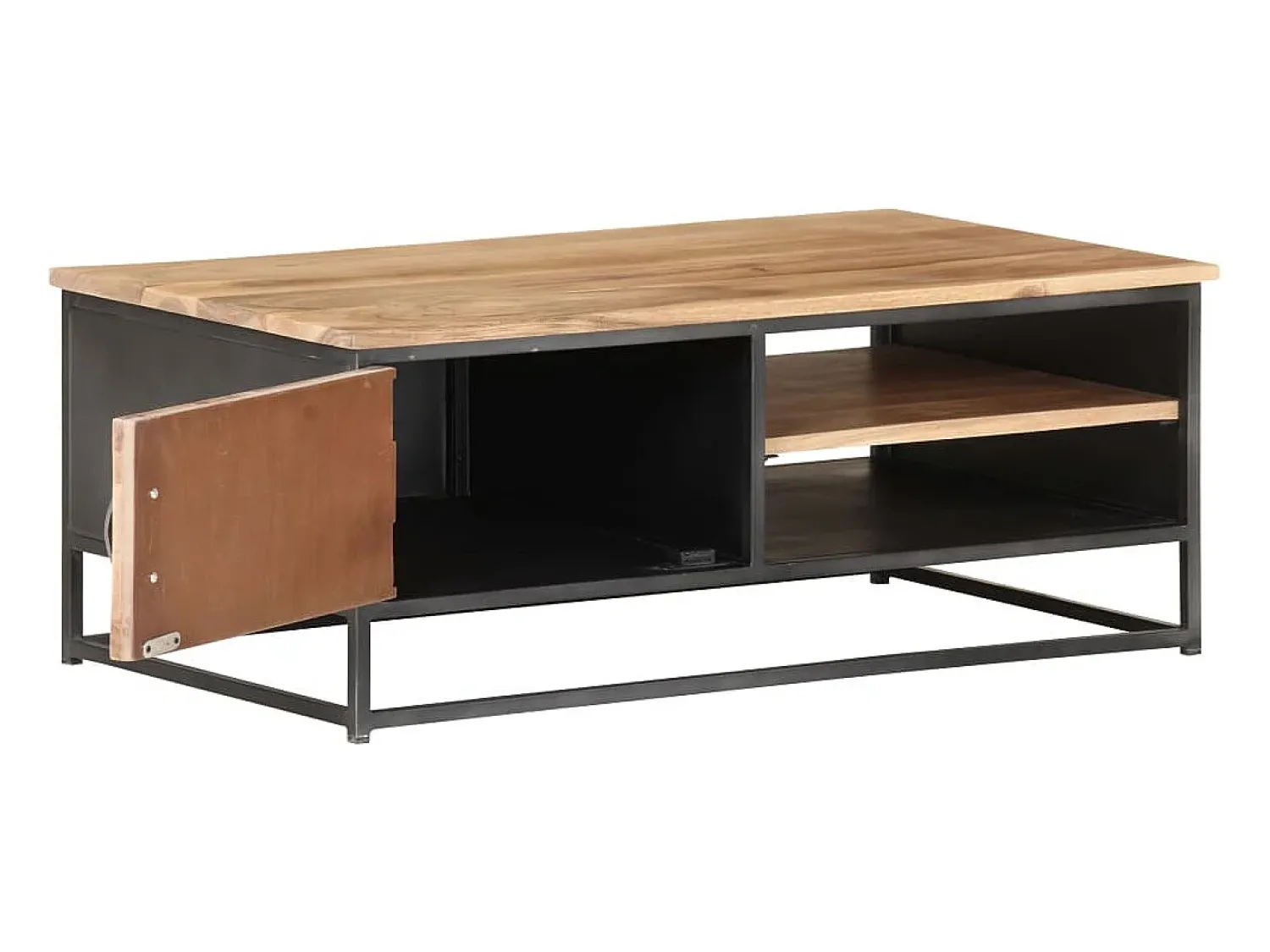 Outlet Mesa de centro | Mesa de apoio | Mesa de café 90x50x35 cm madeira de acácia maciça Castanho