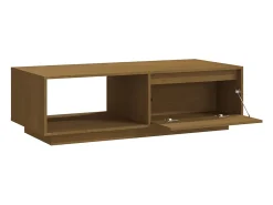Mesa De Centro| Mesa de centro | Mesa de apoio 110x50x33.5 cm pinho maciço mel Castanho