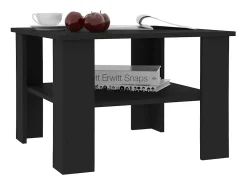 Mesa De Centro| Mesa de centro | Mesa de apoio 60x60x42 cm derivados de madeira Preto