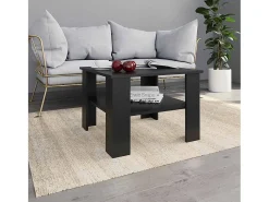 Mesa De Centro| Mesa de centro | Mesa de apoio 60x60x42 cm derivados de madeira Preto