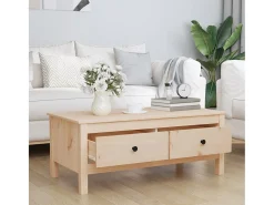 Sale Mesa de centro | Mesa de apoio | Mesa de café 100x50x40 cm madeira de pinho maciça Castanho