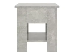 Mesa de centro | Mesa de apoio 40x40x42 cm madeira processada cinza cimento^ Mesa De Centro