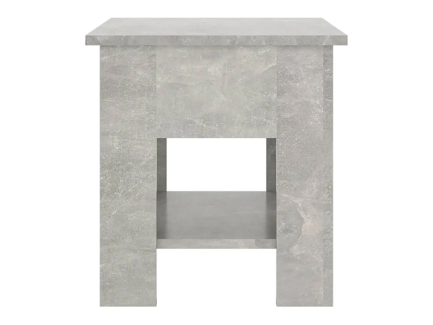 Mesa de centro | Mesa de apoio 40x40x42 cm madeira processada cinza cimento^ Mesa De Centro