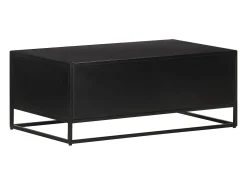 Mesa De Centro| Mesa de centro | Mesa de apoio | Mesa de café 90x50x35 cm madeira de mangueira áspera Castanho