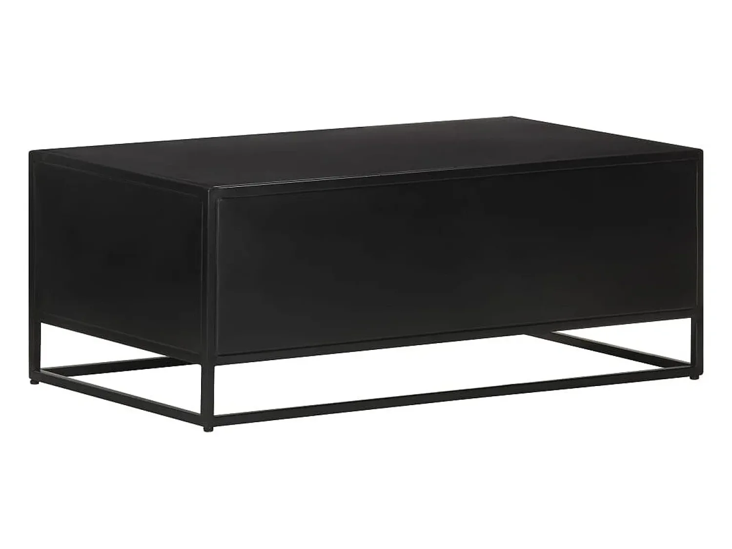 Mesa De Centro| Mesa de centro | Mesa de apoio | Mesa de café 90x50x35 cm madeira de mangueira áspera Castanho