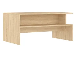 Mesa De Centro| Mesa de centro | Mesa de apoio 90x55x42.5 cm derivados madeira carvalho sonoma Castanho