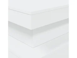 Mesa De Centro| Mesa de centro | Mesa de apoio com luzes LED 90x50x40 cm Branco