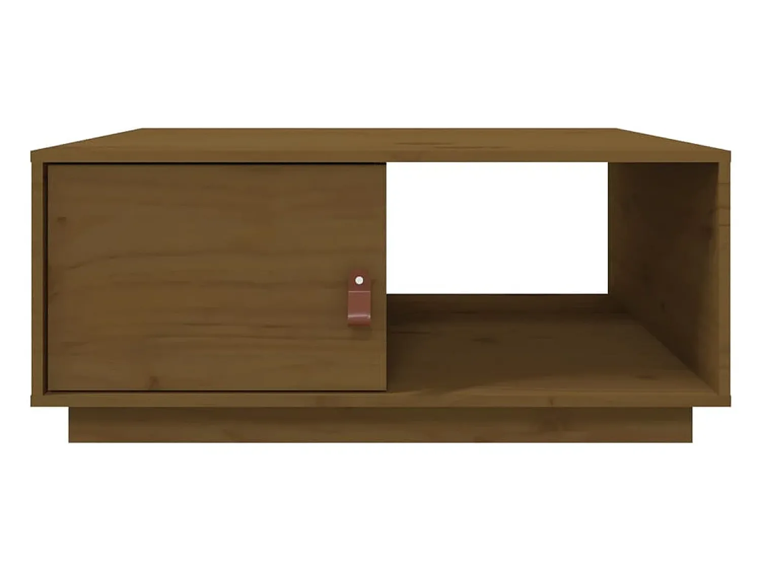 Mesa De Centro* Mesa de centro | Mesa de apoio 80x50x35.5 cm madeira pinho maciça -mel Castanho