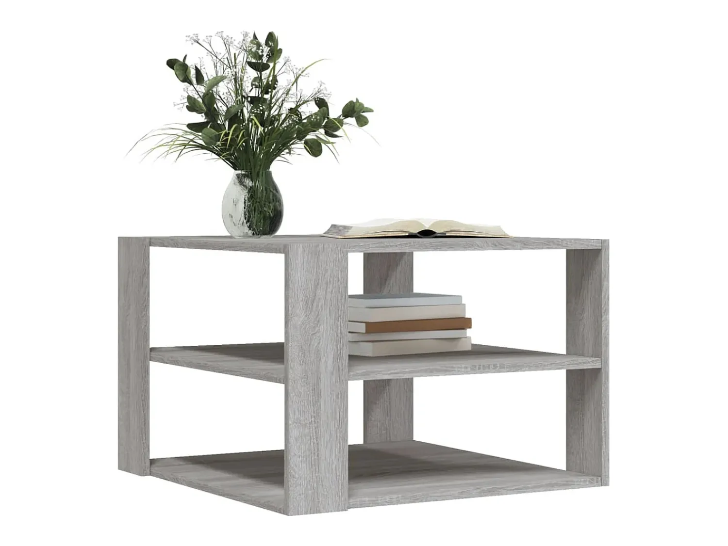 Mesa De Centro| Mesa de centro | Mesa de apoio 59.5x59.5x40 cm derivados madeira cinza sonoma Cinzento