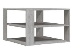 Mesa De Centro| Mesa de centro | Mesa de apoio 59.5x59.5x40 cm derivados madeira cinza sonoma Cinzento