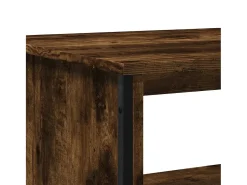 Mesa De Centro* Mesa de centro | Mesa de apoio 75x51x40 cm derivados de madeira carvalho fumado Castanho