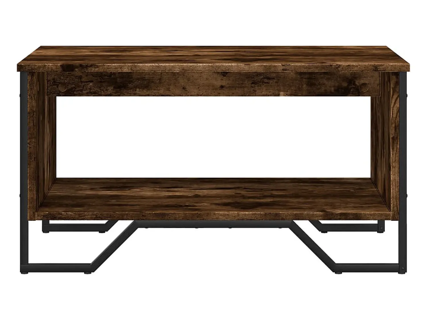 Mesa De Centro* Mesa de centro | Mesa de apoio 75x51x40 cm derivados de madeira carvalho fumado Castanho