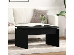 Mesa De Centro| Mesa de centro | Mesa de apoio Carvalho 68x38x50 cm Preto