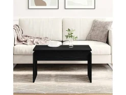 Mesa De Centro| Mesa de centro | Mesa de apoio Carvalho 68x38x50 cm Preto