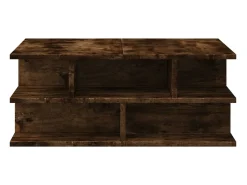 Mesa De Centro| Mesa de centro | Mesa de apoio 70x70x29 cm derivados de madeira carvalho fumado Castanho