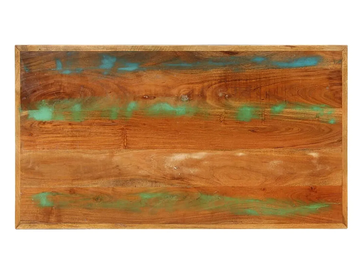 New Mesa de centro | Mesa de apoio | Mesa de café 100x55x45 cm madeira recuperada maciça Multicor