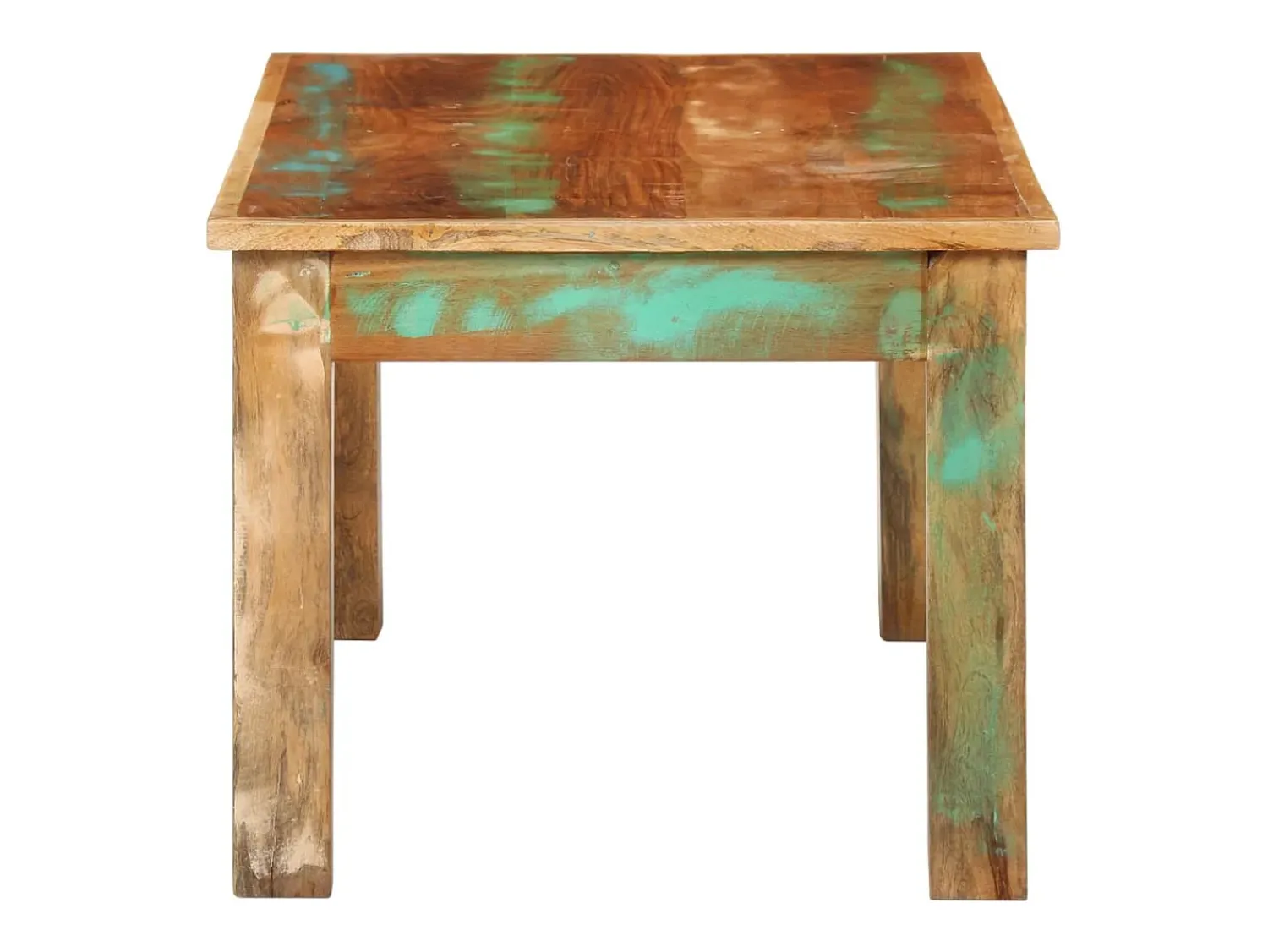 New Mesa de centro | Mesa de apoio | Mesa de café 100x55x45 cm madeira recuperada maciça Multicor